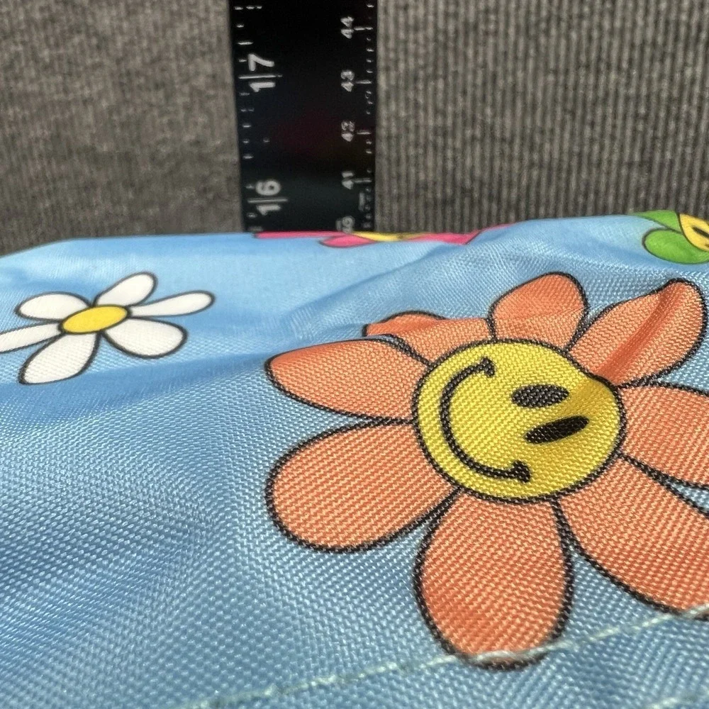 Smiling Daisy Girls Backpack Lunch‎ Box Bag School Travel Bag 16x12 Blue Zippers